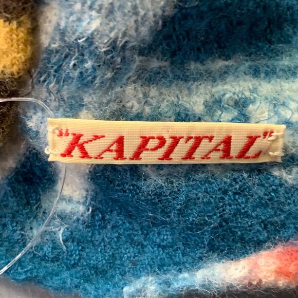 KAPITAL Multi Color Patchwork Oversized Wool Scarf - Picture 4 of 4